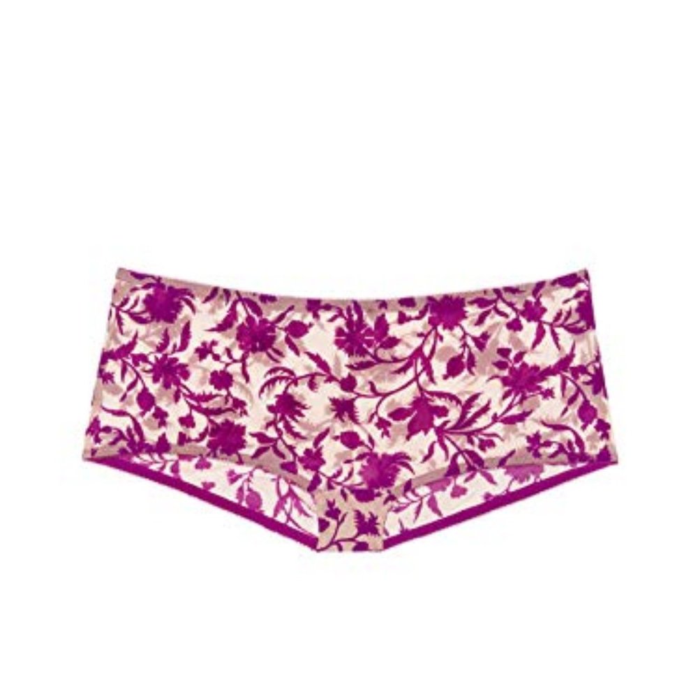 Pink Plum Velvet Floral Shortie Panty Medium